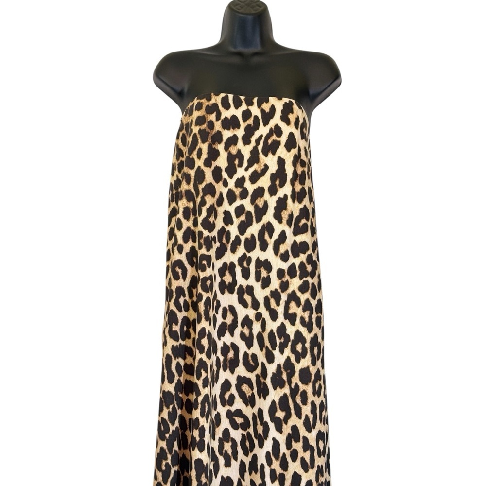 Strapless Leopard Print Midi Dress - Picture 7 of 16